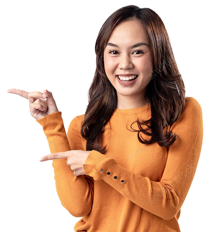 stock-photo-a-portrait-of-a-happy-asian-indonesian-woman-wearing-an-orange-sweater-seen-pointing-towards-a-2285414-1